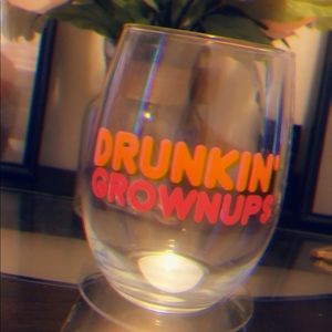 Drunkin Grownups wine glass